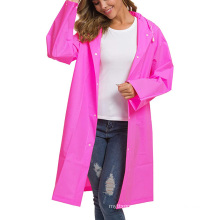 Durable Long Rain Coat Poncho Lady Outdoor Waterproof Stylish Light Weight Rain Jacket